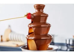 Steinborg SB-6030 Schokoladenbrunnen Edelstahl 4-Etagen 1250g Kapazität 190 Watt