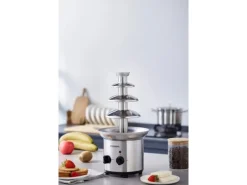 Steinborg SB-6030 Schokoladenbrunnen Edelstahl 4-Etagen 1250g Kapazität 190 Watt