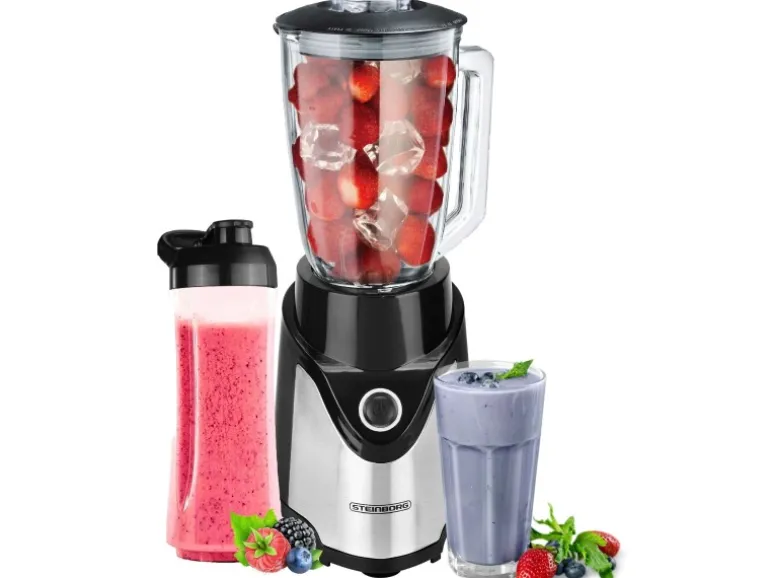 Steinborg SB-7030 Standmixer mit To-Go Becher Glaskrug BPA-Frei 500 Watt