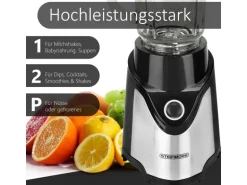 Steinborg SB-7030 Standmixer mit To-Go Becher Glaskrug BPA-Frei 500 Watt