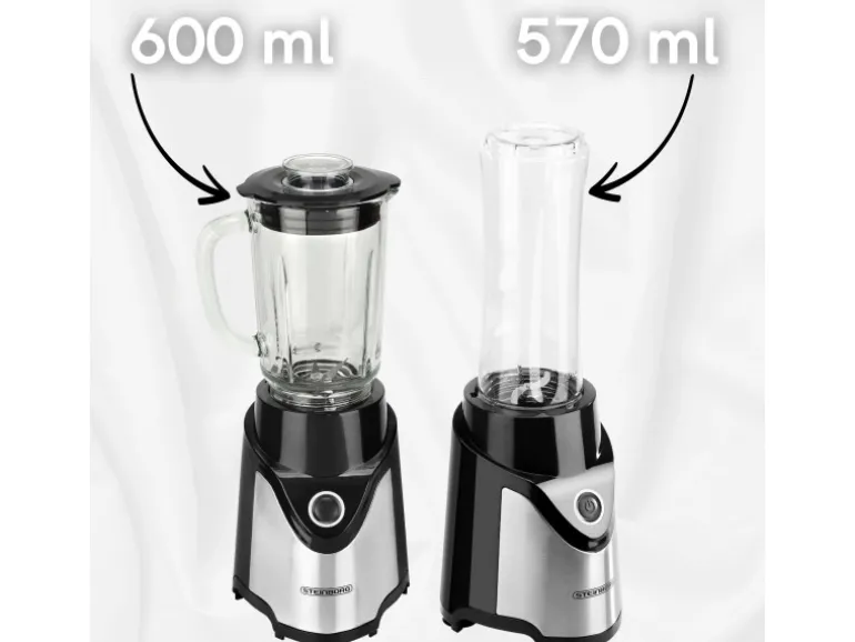 Steinborg SB-7030 Standmixer mit To-Go Becher Glaskrug BPA-Frei 500 Watt