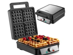 Steinborg SB-2060 Waffeleisen für 4 Waffeln Antihaftbeschichtung 1200 Watt