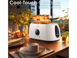 Steinborg SB-2214 XXL 4 Scheiben Toaster Digitales Display 1500 Watt Beige