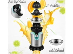 Steinborg SB-7051 Zitruspresse Saftpresse Edelstahlgehäuse 800 Watt