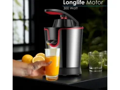 Steinborg SB-7050 Zitruspresse Saftpresse Edelstahlgehäuse 300 Watt