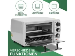 Steinborg SB-3005W Minibackofen 13 Liter 1200 Watt Weiß