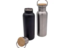 Steuber Trinkflasche mit Tragehenkel ca. 600 ml Edelstahlfarben