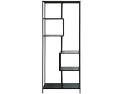 Svita Kela Metallregal 6 Ebenen Küchenregal Badregal Industrial Style Schwarz