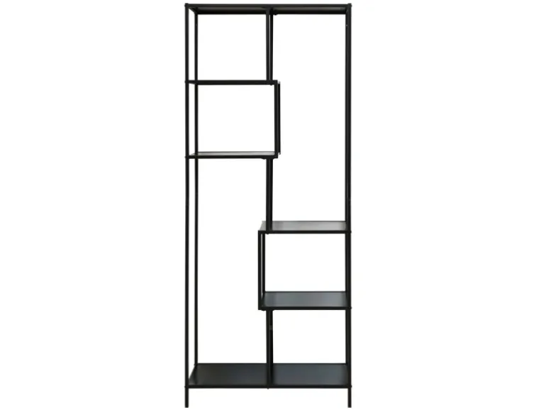 Svita Kela Metallregal 6 Ebenen Küchenregal Badregal Industrial Style Schwarz