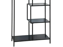 Svita Kela Metallregal 6 Ebenen Küchenregal Badregal Industrial Style Schwarz