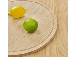 Svita Luigi 2er Bambustablett Schneidebrett Küchenbrett Servierplatte Saftrille