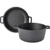 Taino Double Dutch Oven 6L Gusseisen Deckel Allzweck-Kochtopf Schmortopf Dopf