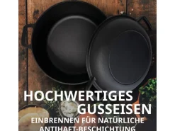 Taino Double Dutch Oven 6L Gusseisen Deckel Allzweck-Kochtopf Schmortopf Dopf