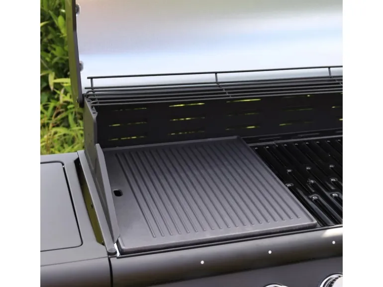 Taino Grillplatte Zubehör Wendeplatte Gusseisen Pizzaplatte Gasgrill