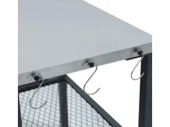 Taino Netis Grillwagen Grilltisch Rollwagen Grillständer Klein Mit Rollen Outdoor Balkon Garten Terrasse Schwarz