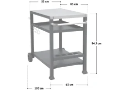 Taino Nikan Grillwagen Grilltisch Rollwagen Grillständer Klein Mit Rollen Outdoor Balkon Garten Terrasse Schwarz