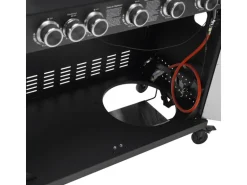 Taino Platinum Yamara Dark 6+2 Gasgrill Set Mit Haube Stahl 6 Brenner Sear-Burner Backburner