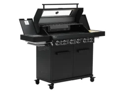 Taino Platinum Yamara Dark 6+2 Gasgrill Set Mit Haube Stahl 6 Brenner Sear-Burner Backburner