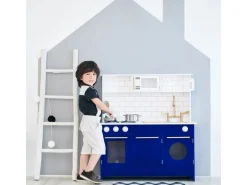 Teamson Kids Kinderküche Spielküche mit Zubehör für Kinder Blau