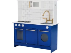 Teamson Kids Kinderküche Spielküche mit Zubehör für Kinder Blau