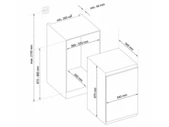 Telefunken Einbaugefrierschrank 88cm Nische 94L Temperaturregelung Tiefkühlschrank 4 Sterne EG88S95E