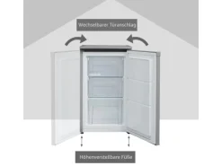 Telefunken Gefrierschrank 63L Nutzinhalt Tiefkühlschrank 4Sterne Höhe 82,1cm Breite 48cm CF-34-101-S