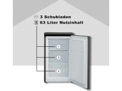 Telefunken Gefrierschrank 63L Nutzinhalt Tiefkühlschrank 4Sterne Höhe 82,1cm Breite 48cm CF-34-101-B