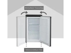 Telefunken Gefrierschrank 63L Nutzinhalt Tiefkühlschrank 4Sterne Höhe 82,1cm Breite 48cm CF-34-101-B