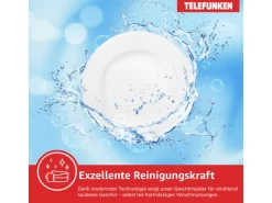 Telefunken Geschirrspüler vollintegriert Einbauspülmaschine 60 cm 12 Maßgedecke 9 Programme AquaStop G-EV-6014-C