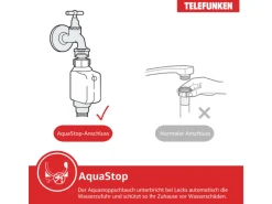 Telefunken Geschirrspüler teilintegriert Einbauspülmaschine 60 cm 12 Maßgedecke 9 Programme AquaStop G-ET-6014-C-I