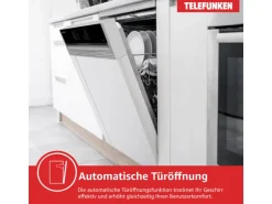Telefunken Geschirrspüler teilintegriert Einbauspülmaschine 60 cm 12 Maßgedecke 9 Programme AquaStop G-ET-6014-C-I