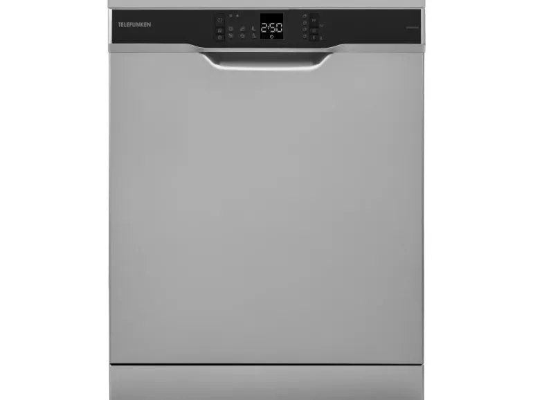 Telefunken Geschirrspüler Freistehend 60 cm Spülmaschine Silber 12 Maßgedecke 6 Programme AquaStop Eco GFS6012DI