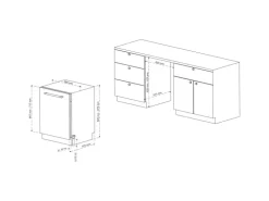 Telefunken Geschirrspüler Vollintegrierbar 60 cm Einbau Spülmaschine 12 Maßgedecke 6 Programme AquaStop GEV6012D