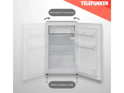 Telefunken Kühlschrank mit Gefrierfach Freistehend 89L Nutzinhalt CF-33-101-W2