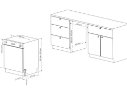 Telefunken Unterbau-Geschirrspüler Spülmaschine 60 cm 12 Gedecke 9 Programme AquaStop 44 dB G-EU-6014-C-I