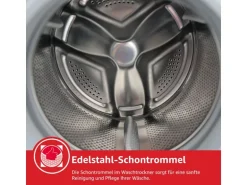 Telefunken Waschtrockner Kombi 9 kg Waschen 6 kg Trocknen Waschmaschine mit Trockner integriert 1400 U/Min Weiß