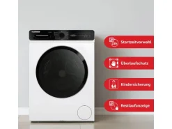 Telefunken Waschtrockner Kombi 9 kg Waschen 6 kg Trocknen Waschmaschine mit Trockner integriert 1400 U/Min Weiß