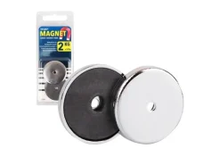 Tifler Rundmagnet Mit Chromblende Ø 31 mm Bis 2 kg 2 Stück