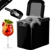 TroniTechnik Eiswürfelmaschine Ice Maker Eiswürfelbereiter Schwarz Kunststoff