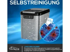 TroniTechnik Eiswürfelmaschine Ice Maker Eiswürfelbereiter Silber Edelstahl