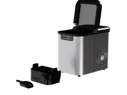 TroniTechnik Eiswürfelmaschine Ice Maker Eiswürfelbereiter Silber Edelstahl