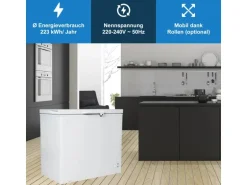 Tronitechnik Gefriertruhe Kühltruhe Borgar Pro Mit 2In1 Gefrier- Und Kühlfunktion | 210 Liter 223Kwh/Jahr | Led-Licht