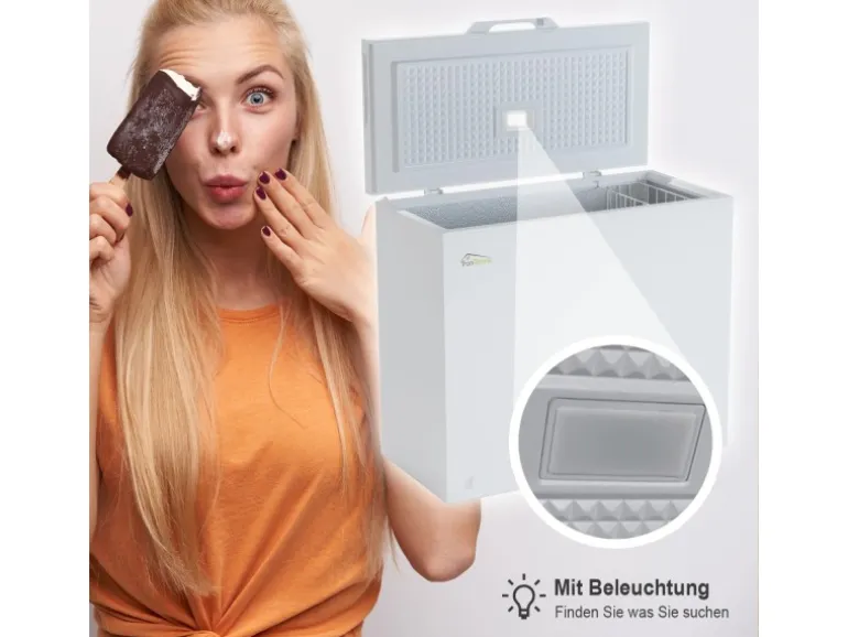 Tronitechnik Gefriertruhe Kühltruhe Borgar Pro Mit 2In1 Gefrier- Und Kühlfunktion | 210 Liter 223Kwh/Jahr | Led-Licht