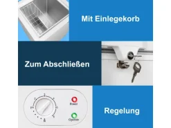 Tronitechnik Gefriertruhe Kühltruhe Borgar Pro Mit 2In1 Gefrier- Und Kühlfunktion | 110 Liter 169Kwh/Jahr | Led-Licht