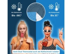 Tronitechnik Gefriertruhe Kühltruhe Borgar Pro Mit 2In1 Gefrier- Und Kühlfunktion | 160 Liter 184Kwh/Jahr Led Griff