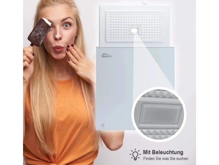 Tronitechnik Gefriertruhe Kühltruhe Borgar Pro Mit 2In1 Gefrier- Und Kühlfunktion | 160 Liter 184Kwh/Jahr Led Griff