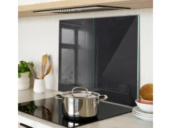 Tulup Herdabdeckplatte SET aus 2 Stück 30x52 cm Schneidebrett Glas Schutzplatte Küchenutensilien Anschlagtafel