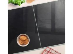 Tulup Herdabdeckplatte SET aus 2 Stück 40x52 cm Schneidebrett aus Glas Küchenutensilien Spritzschutz Anschlagtafel