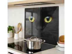 Tulup Herdabdeckplatte SET aus 2 Stück 30x52 cm Schneidebrett Glas Schutzplatte Küchenutensilien Katzenaugen