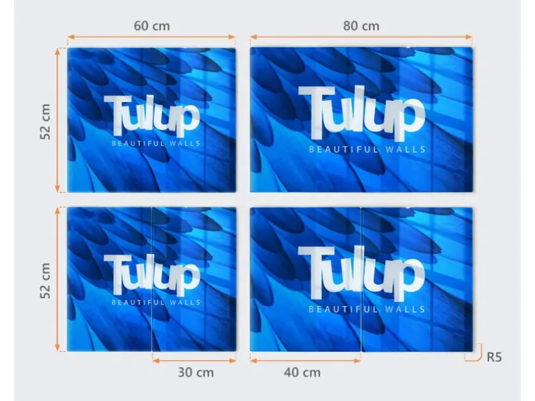 Tulup Herdabdeckplatte 80x52 cm Schneidebrett aus Glas Schutzplatte Küchenutensilien Spritzschutz Abdeckung Orchidee